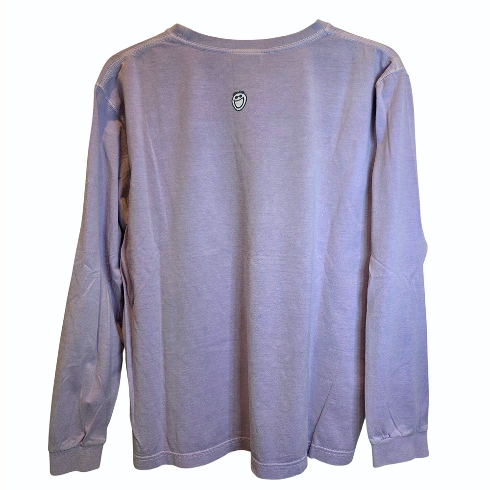 VTG Life is Good Long Sleeve Tee Womens Sz Large Lavender Purple Snowboard - Picture 3 of 11